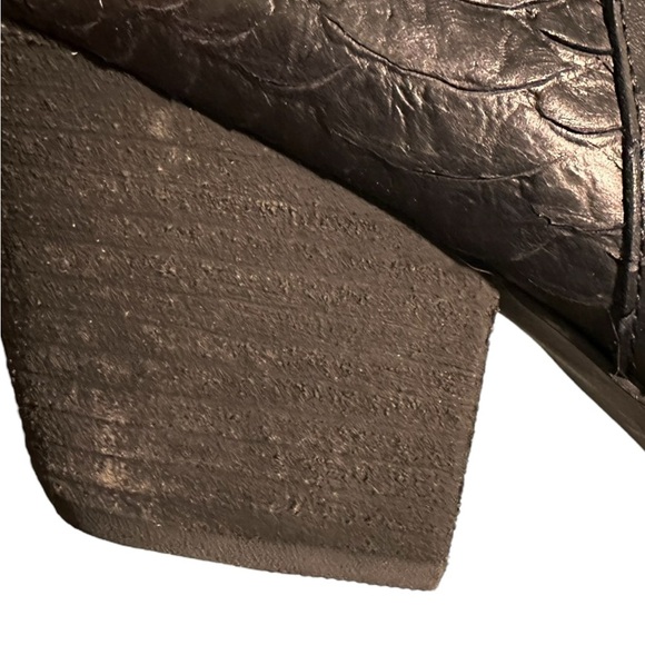 Matisse Caty Snake Pointed Toe Zippered Booties Womens Black 9.5(NO ZIPPER PULL) - Picture 4 of 12